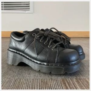 Vintage Dr Martens Melissa Black Leather Oxfords